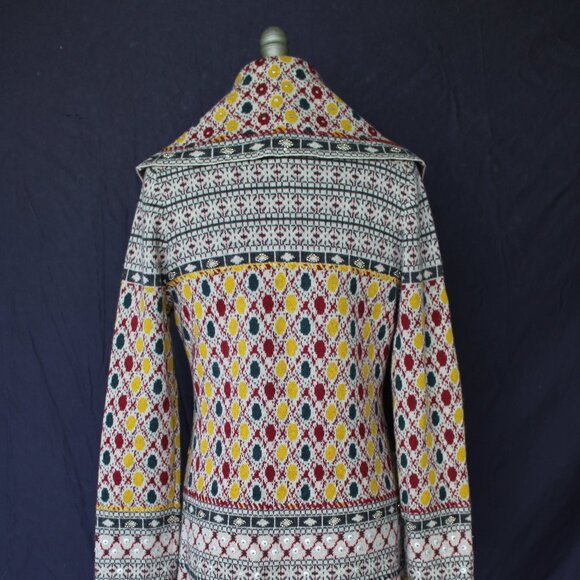 Anthropologie Angel of the North SATPURA wool beaded fringe cardigan sweater M - Picture 11 of 12